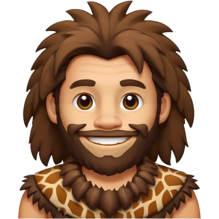 Caveman emoji in animal skin emoji