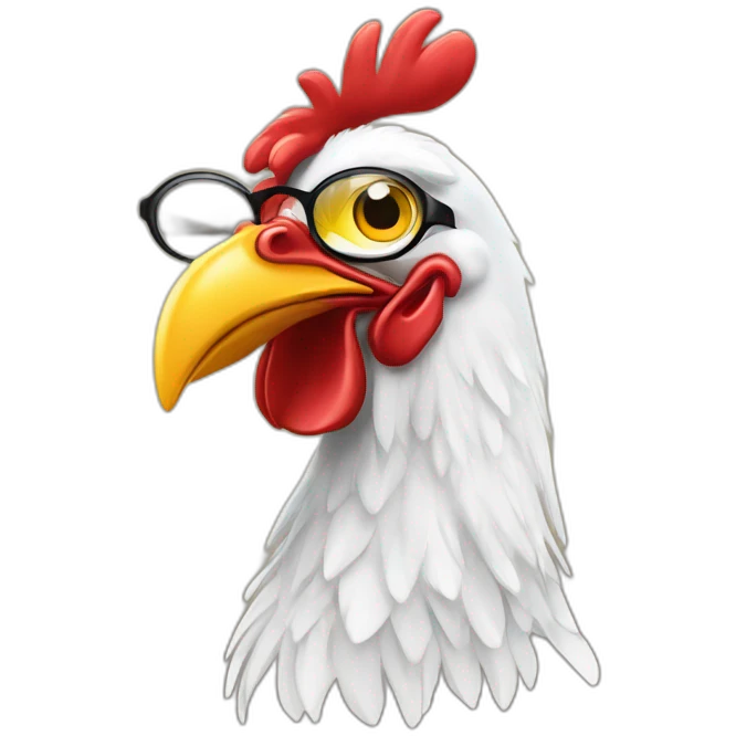 Un gallo con gli occhiali da sole emoji