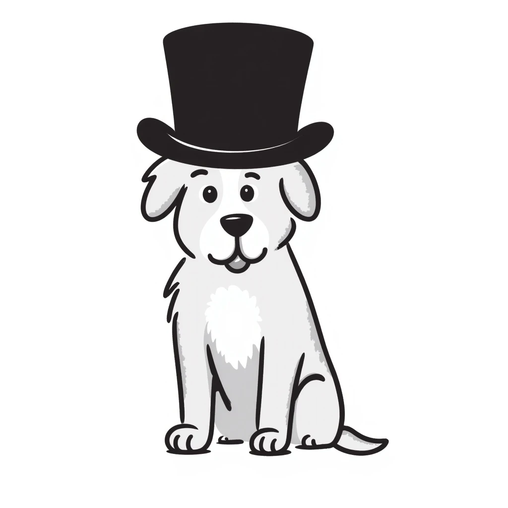 dog in a top hat emoji