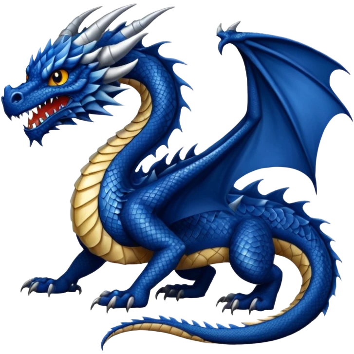 majestic Navy blue dragon emoji