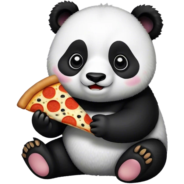 panda eating pizza  emoji