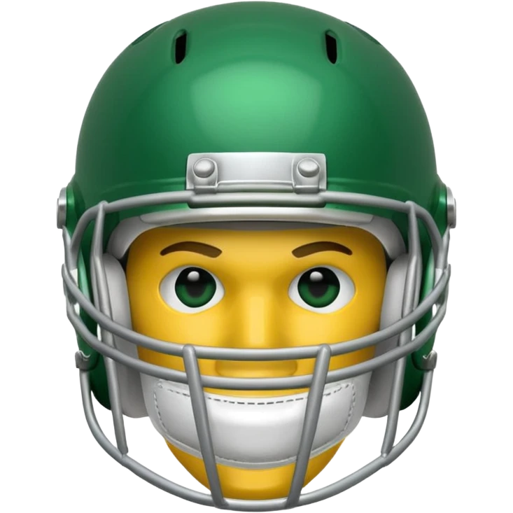 College football player helmet in green color emoji