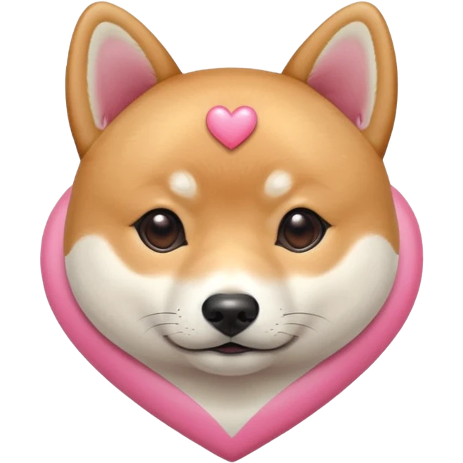 Shiba Jasper pink heart emoji