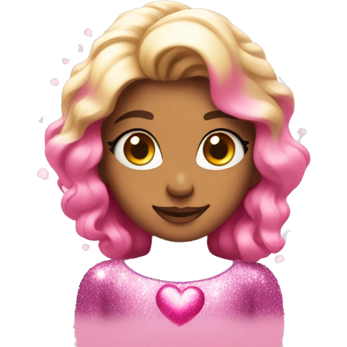 Sparkle with pink heart  emoji