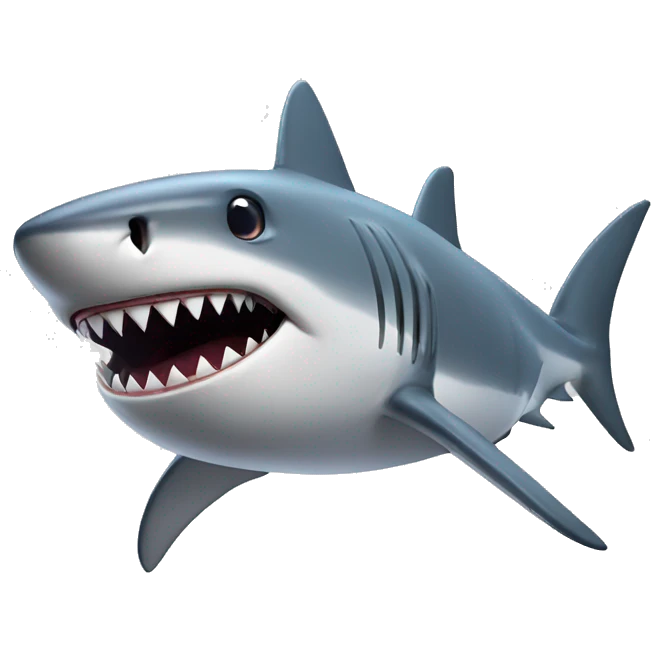 Shark with jet engine emoji