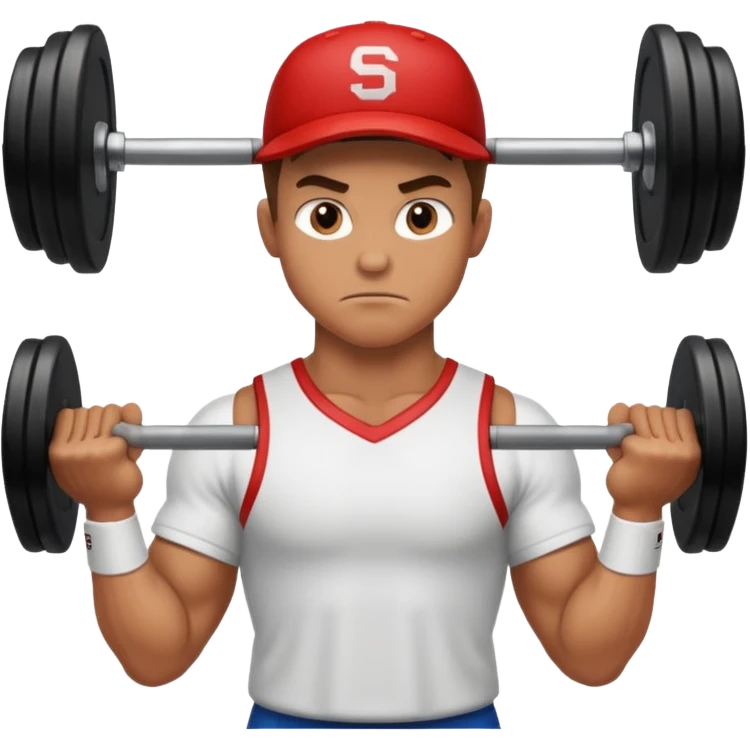 beisbolista haciendo pesas emoji