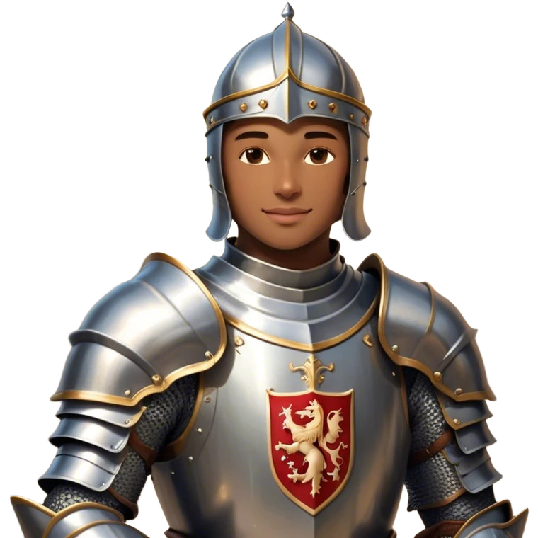 Clash of Clans aesthetic: Beautiful and Majestic Knight Portrait Emoji, Rendered in serene valor with a gentle, confident smile and regal bearing, showcasing a refined, elegantly armored form with polished heraldic accents and softly closed eyes in natural skin tone, Simplified yet exquisitely endearing features, highly detailed, glowing with a soft, majestic light, high shine, calm and heroic, stylized with an air of timeless chivalric grace, soft glowing outline, capturing the essence of a majestic knight whose noble spirit inspires epic quests! emoji