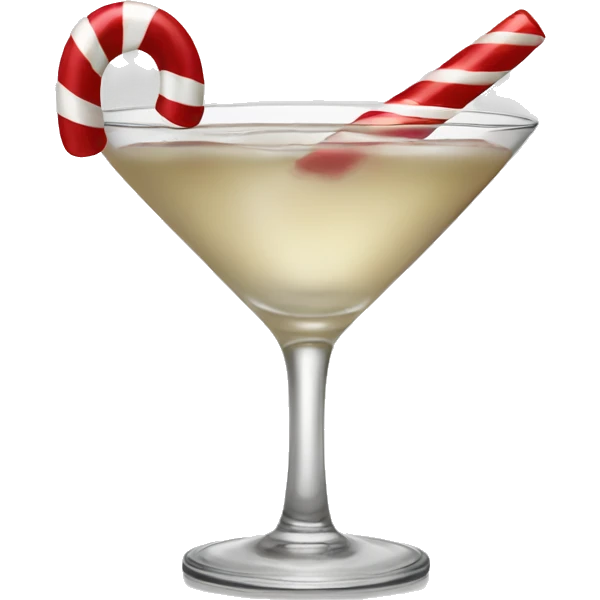 Candy cane martini emoji