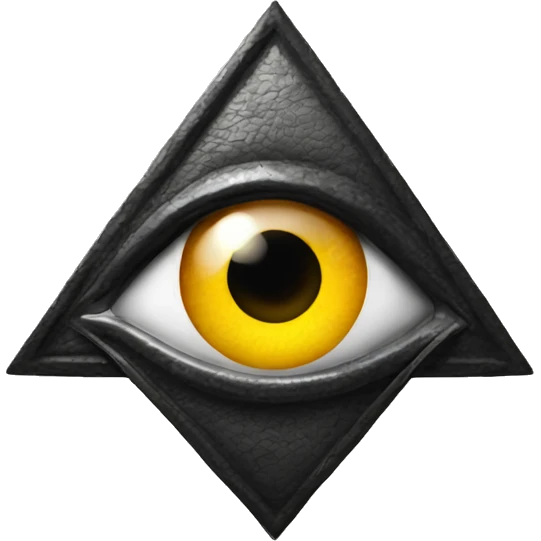 eye in a triangle, spiritual symbol emoji