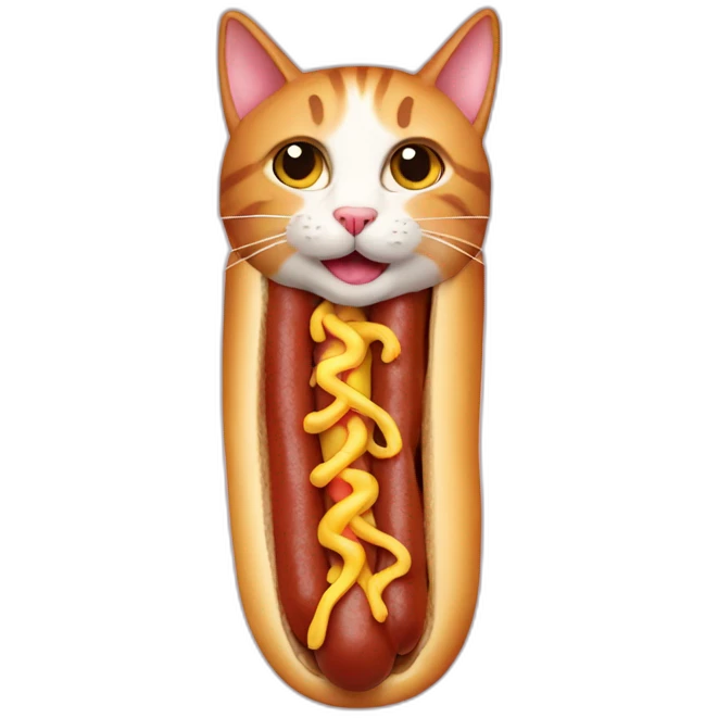 Hotdog cat emoji