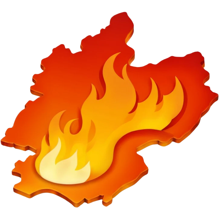 Map Galicia fire emoji