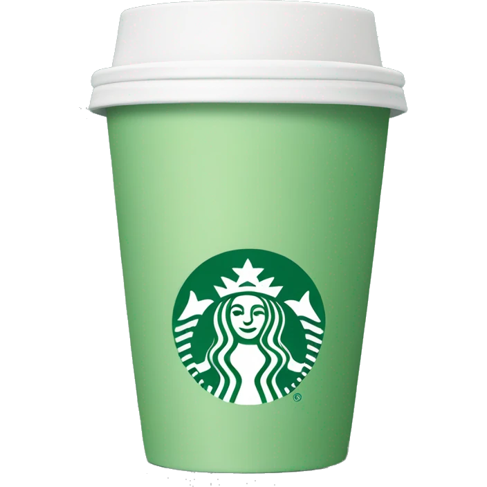 light green starbucks coffee cup emoji