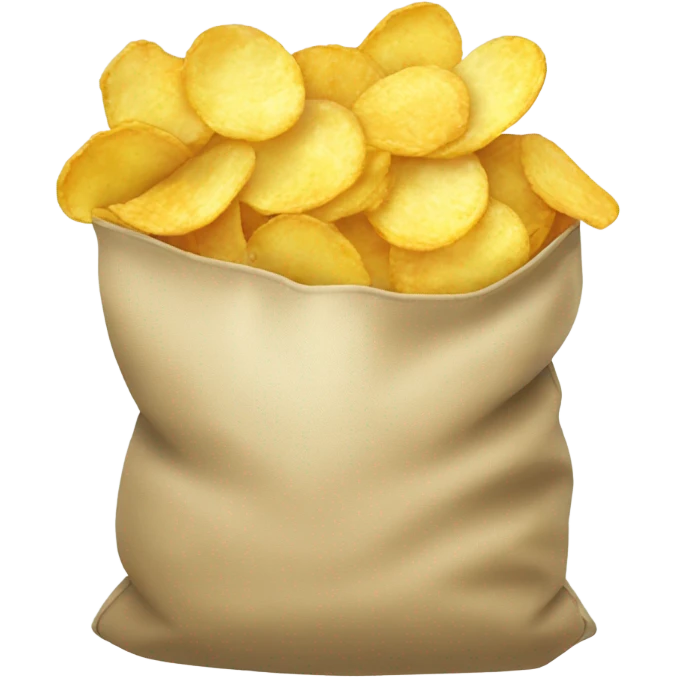 Green bag of potato chips emoji