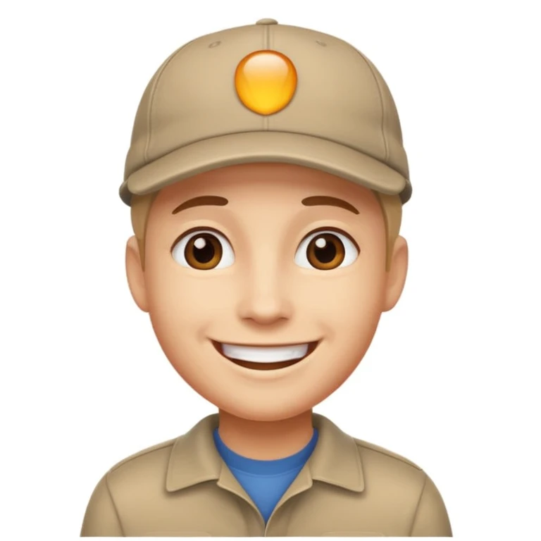 Cara con gorra emoji