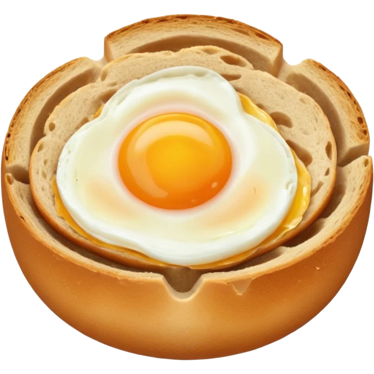 Egg in a sour dough bread emoji