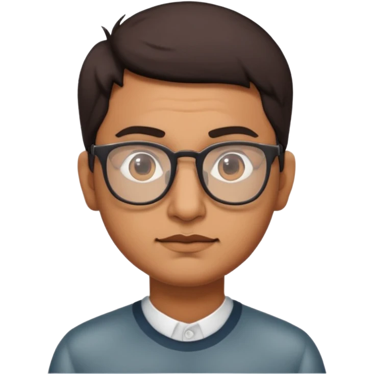 Indian with glasses emoji