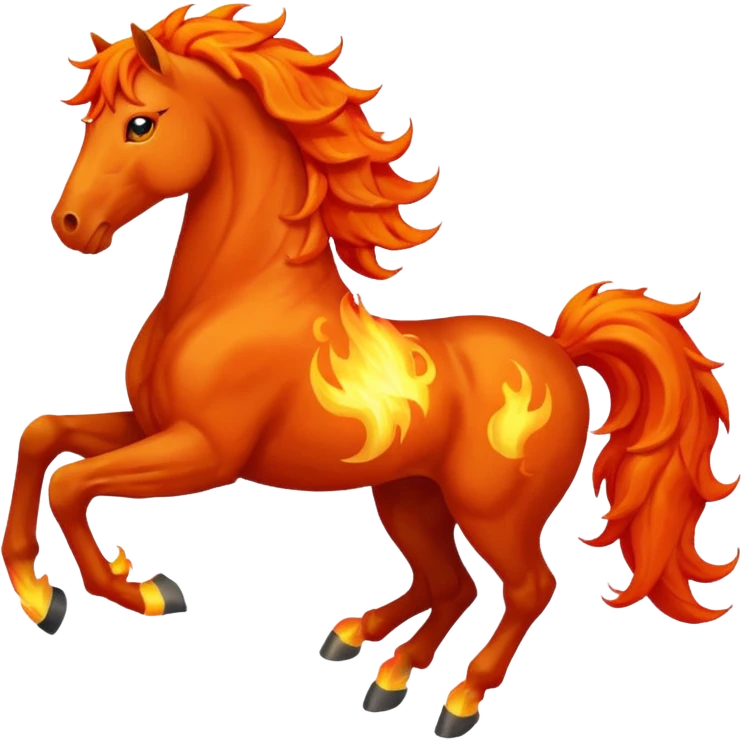 red fire horse emoji