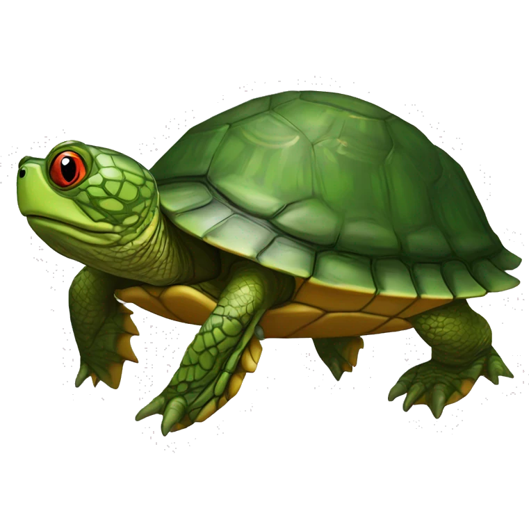 Red-eared slider turtle terrapin emoji