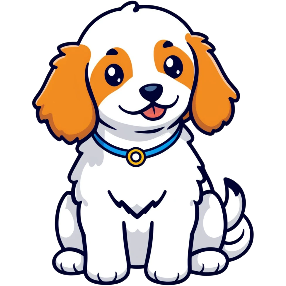 Cavapoo with septum piercing emoji