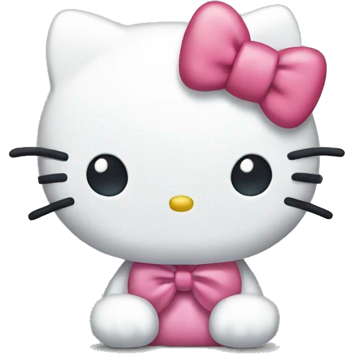 Hello kitty with a bow  emoji