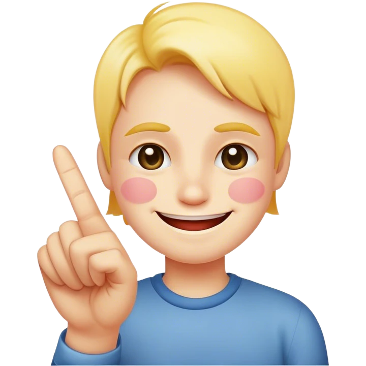 Smiley face blushing with middle finger emoji