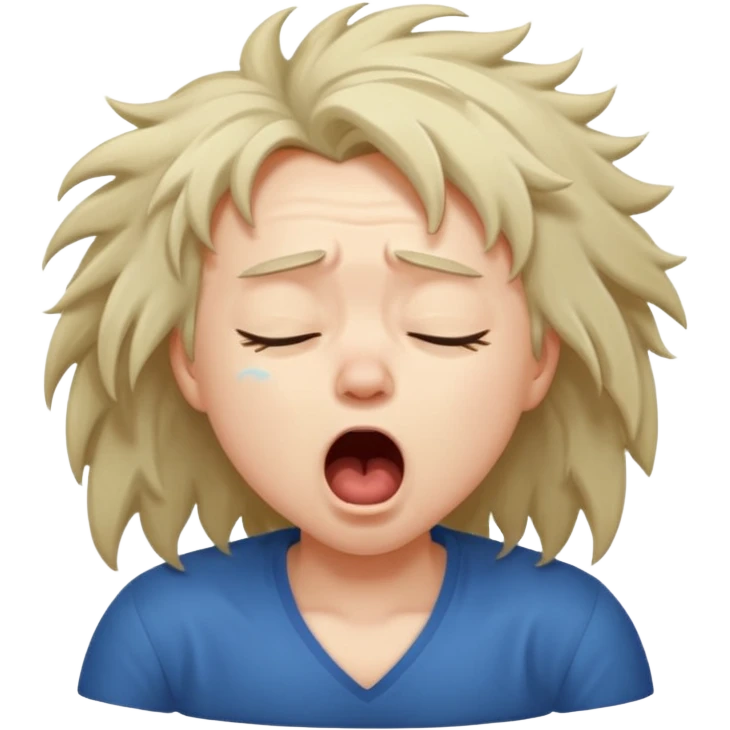 yawning sleepy character emoji