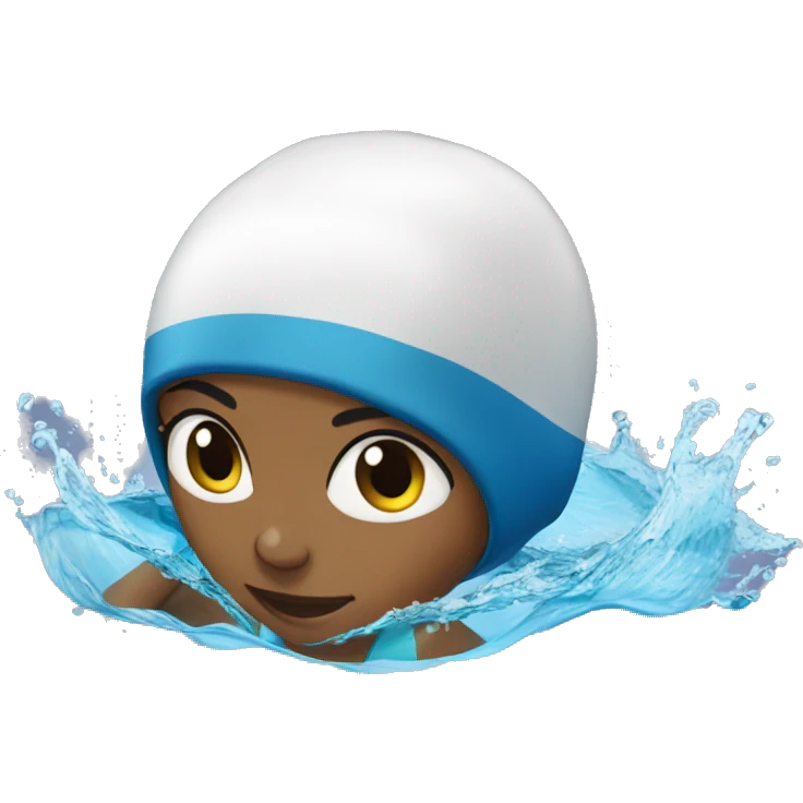 Girl swimmer freestyle in the pool emoji