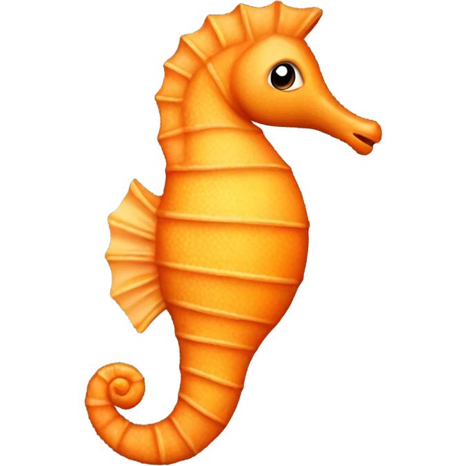  Orange Sea horse looking left emoji