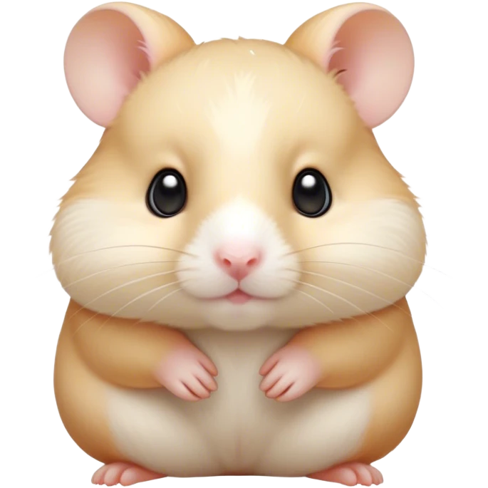 Cinematic Noble Cream Hamster Portrait Emoji, Poised and regal, with a tiny, compact build and a smooth, pristine cream fur, deep-set soulful dark eyes, Simplified yet sharp and sophisticated features, highly detailed, glowing with a soft, dignified glow, high shine, intelligent and energetic, stylized with an air of miniature elegance, focused and attentive, soft glowing outline, capturing the essence of a watchful and confident rodent, so majestic it feels as though it could scurry out of the screen with effortless authority! emoji