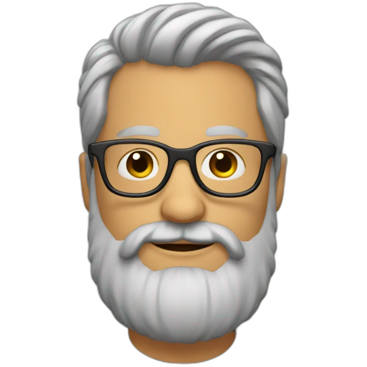 dad with beard and glasses ultra detailed emoji