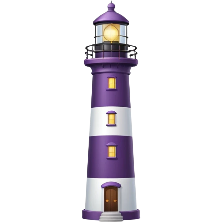 Lighthouse eggplant emoji