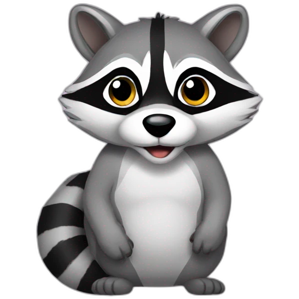 trans raccoon emoji