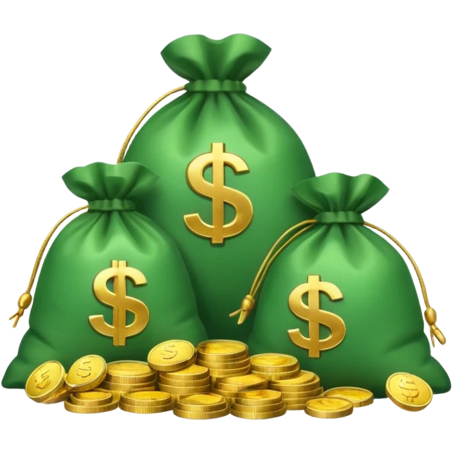 Money Bag / Coins / Dollar	Balance, Total Assets

Modern EMojis emoji