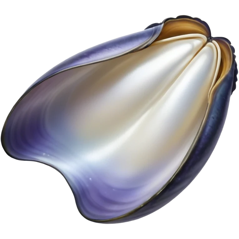 mussel shell, simple, clear emoji