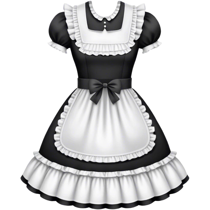 Black and white maid dress emoji