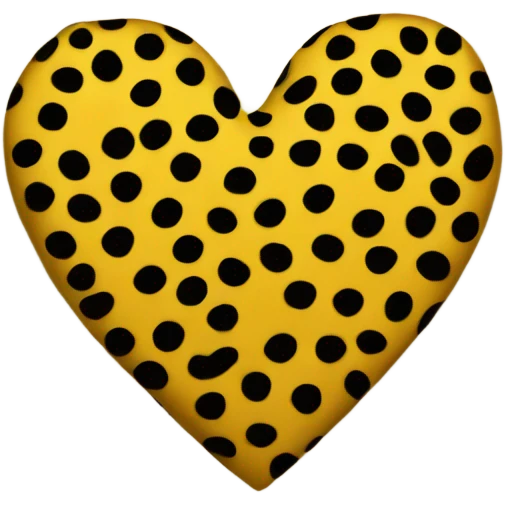 a cheetah print heart  emoji