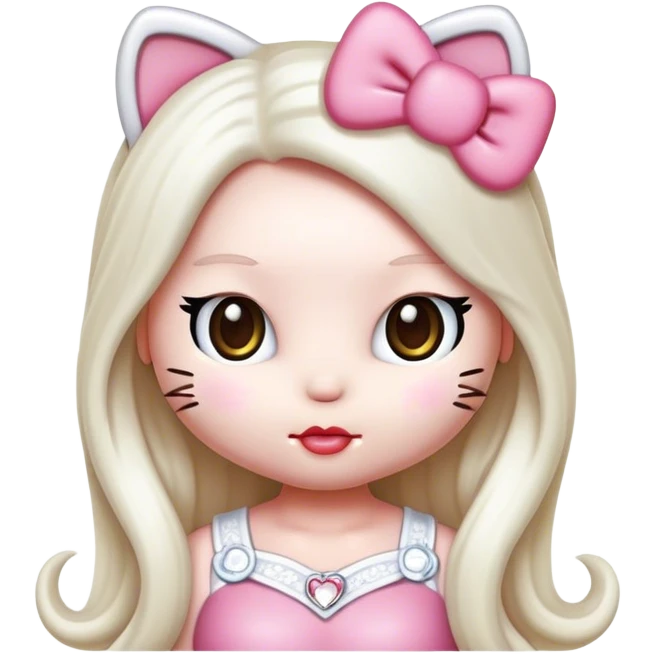 Hello kitty long hair emoji