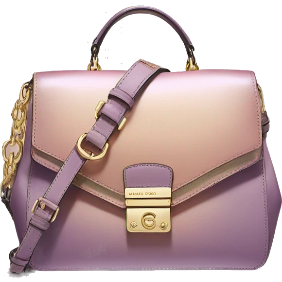 Realistic mauve to Gold ombre metallic michael kors satchel. emoji