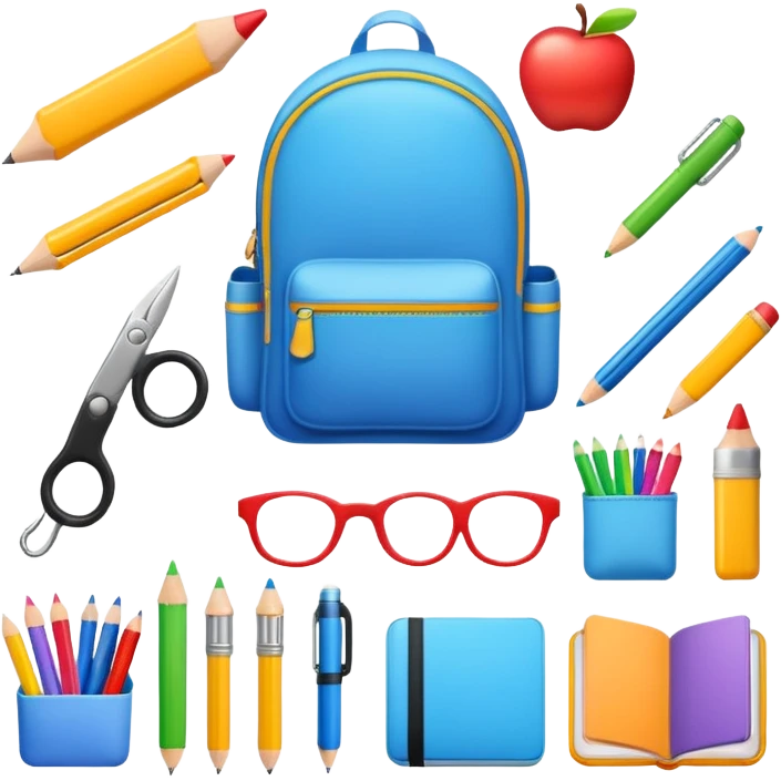 aesthetic school supplies emoji