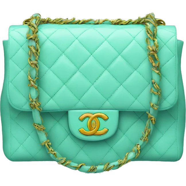 chanel bag turquoise  emoji