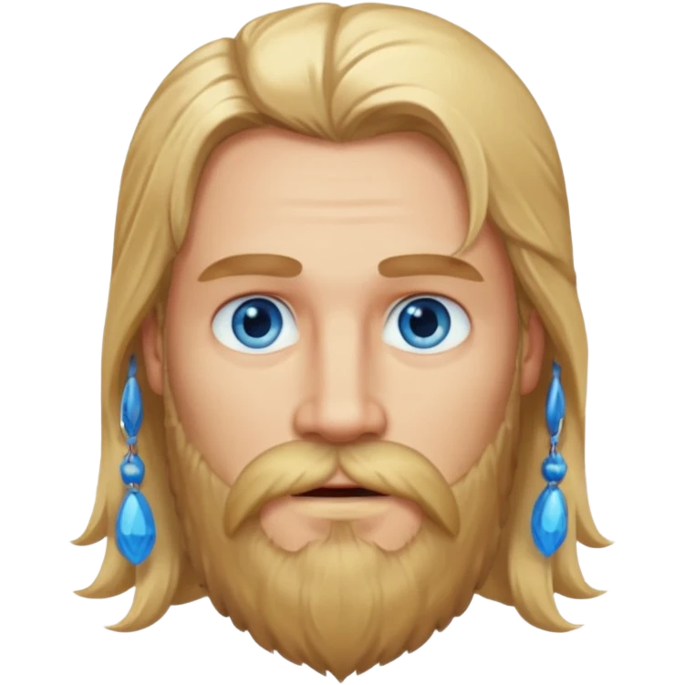 long haired bearded blonde man emoji