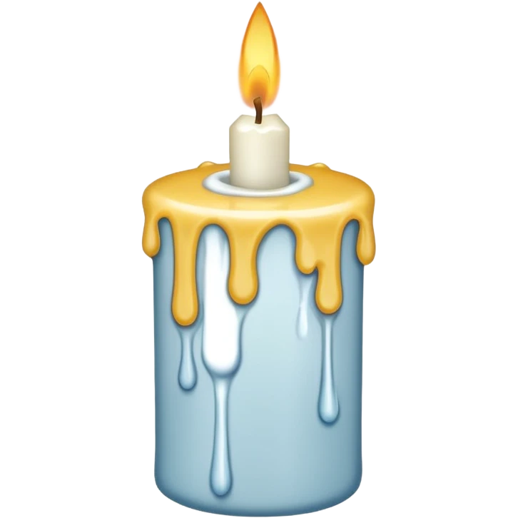 Thin and long Candle dripping wax as if someone is holding it emoji