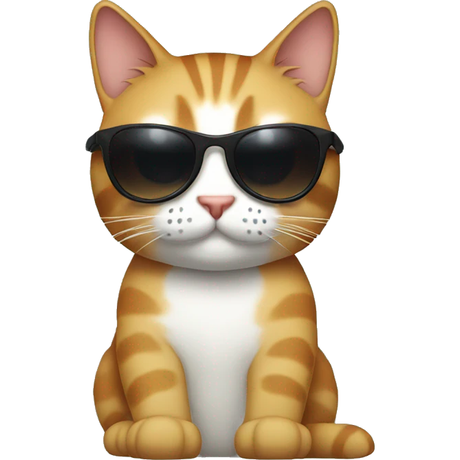 Cat with sunglasses emoji
