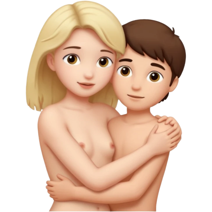 Big boobs nude girl intimate with boy emoji