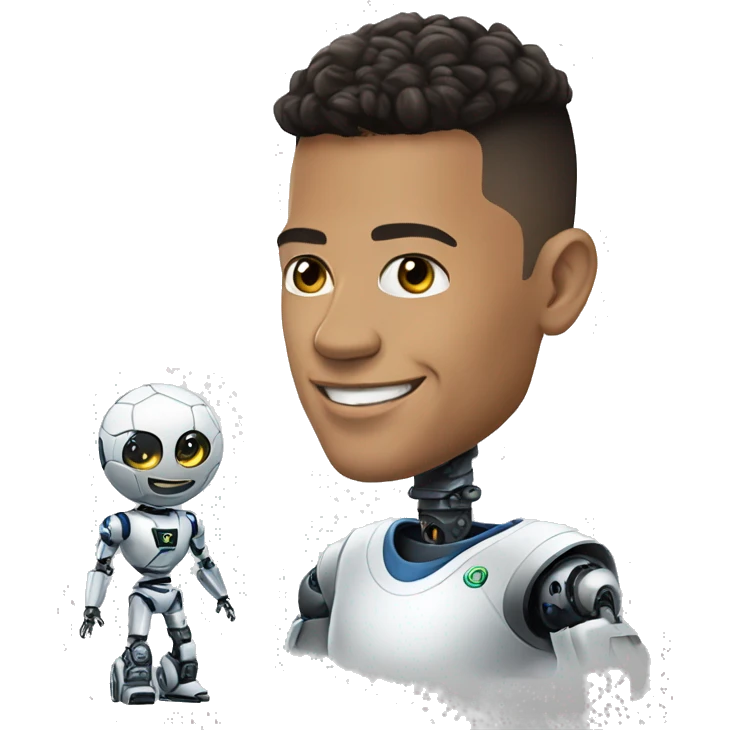 robot with ronaldo emoji