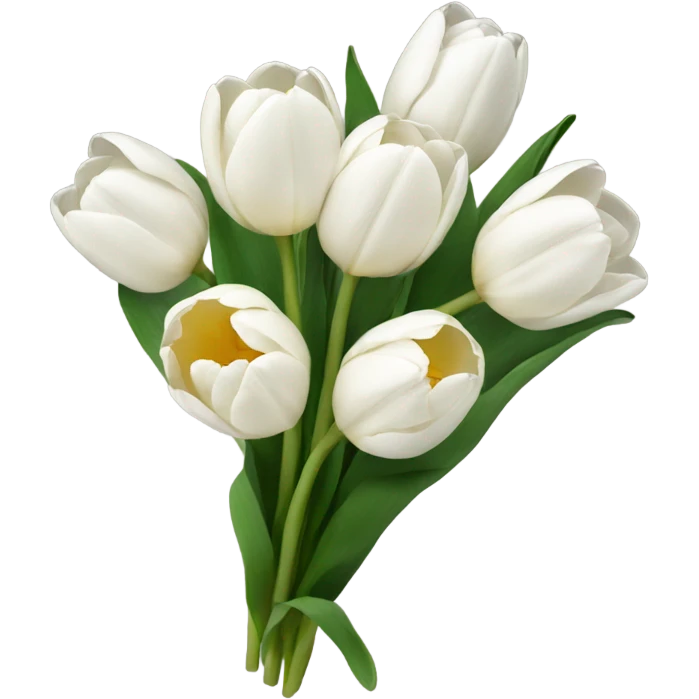 white tulip bouquet  emoji