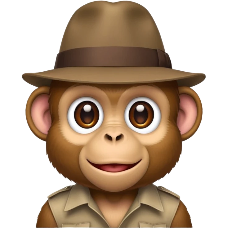 Monkey with fedora emoji