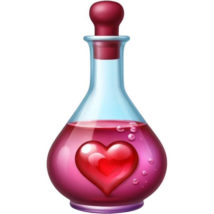 burgundy red love potion emoji