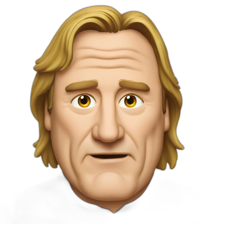 Gérard Depardieu on a computer emoji