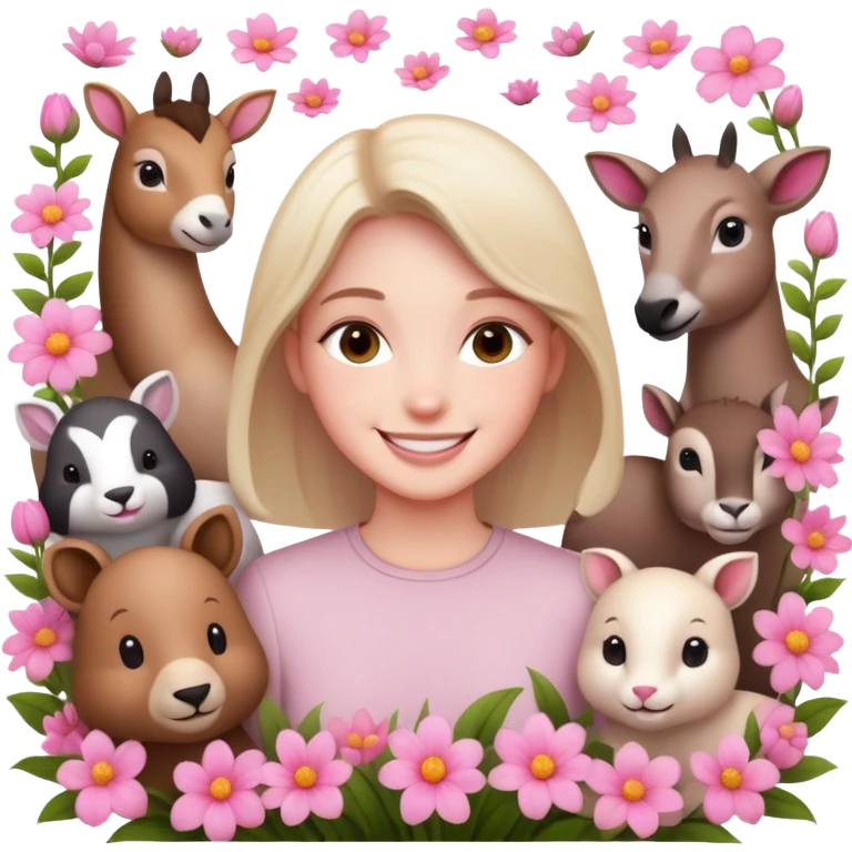 Me gusta el color rosado me gustan las flores me gustan los animales  emoji